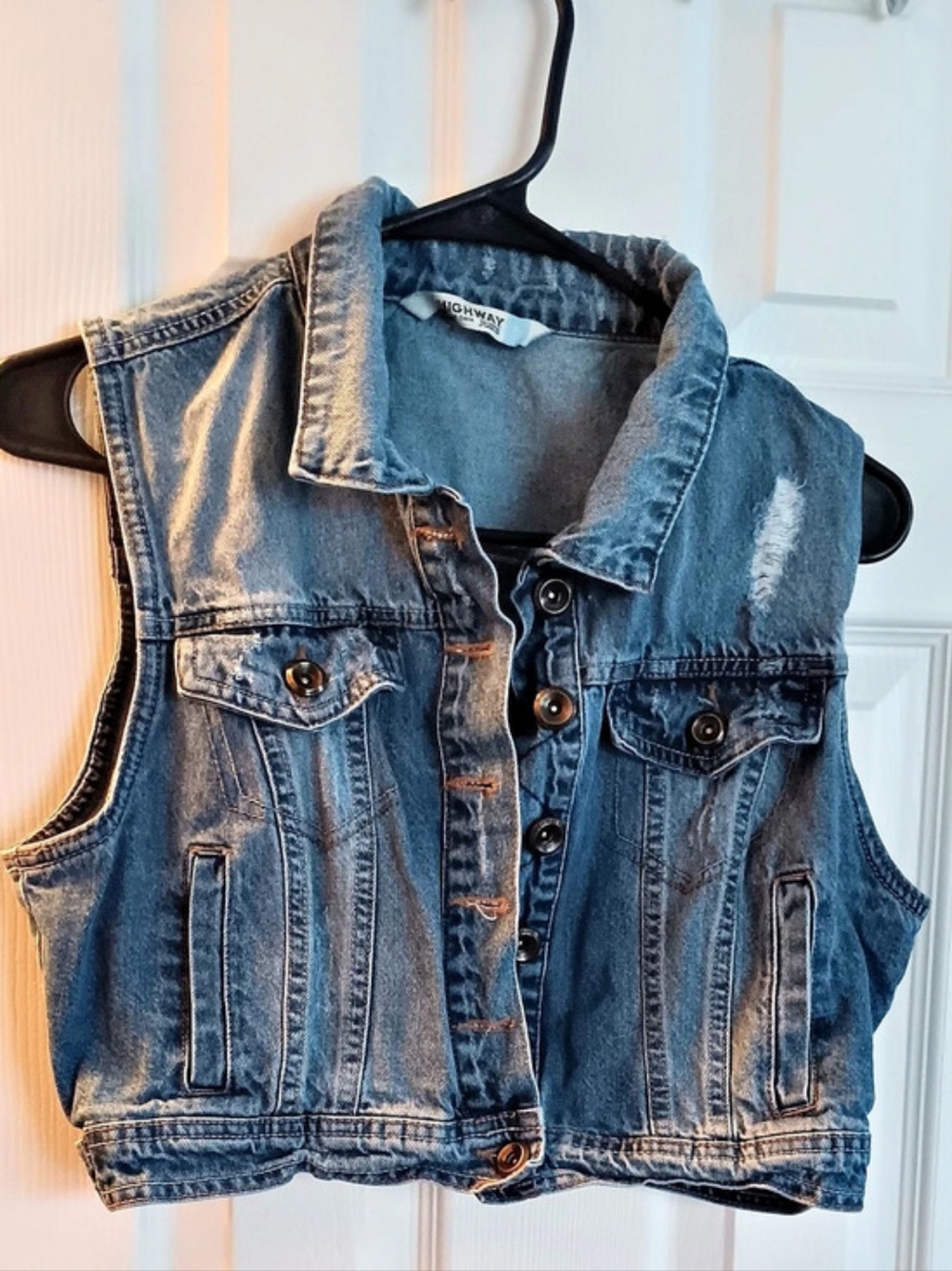 Highway Denim Vest Blue
